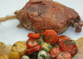 duck confit slow cooked